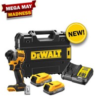 Dewalt DCF850E2T-GB 18v XR Brushless Ultra Compact Impact Driver With 2 x 18v Powerstack Batteries